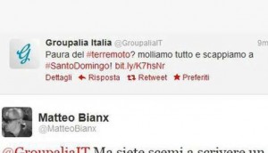 grupalia tweet terremoto